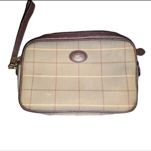 Vintage Burberry Nova Check Tan and Brown Women's Clutch Bag